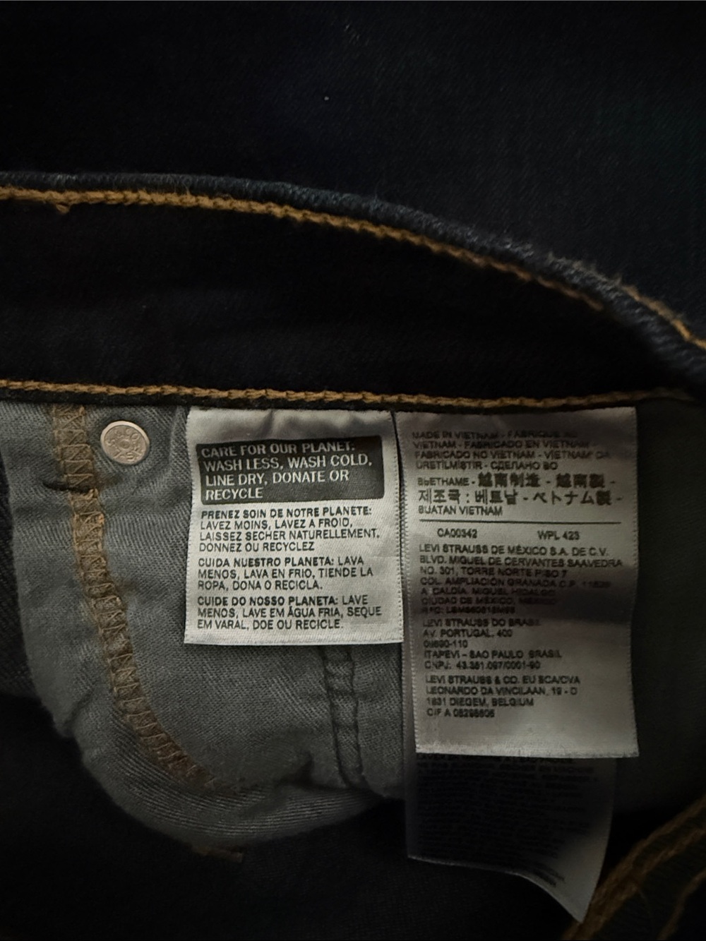 505 Levi's Men’s Dark Indigo Straight Leg Jeans SZ 36 W 32 L - Picture 10 of 11